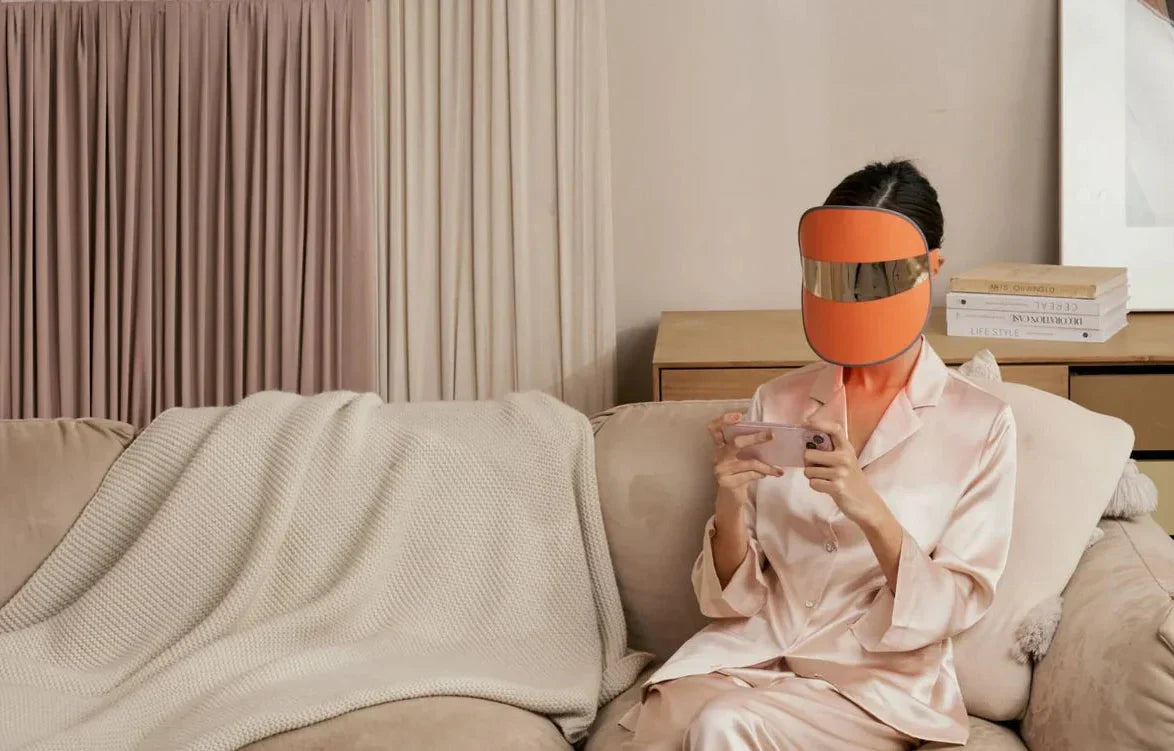 LED ljusterapi mask för professionell hudvård hemma